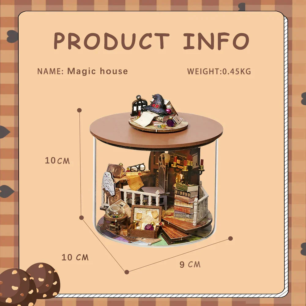 Kit de maison de poupée de bricolage en verre magique