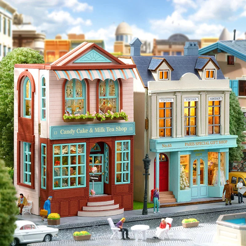 Kit de maison de poupée bricolage mignon mignbee mini villa