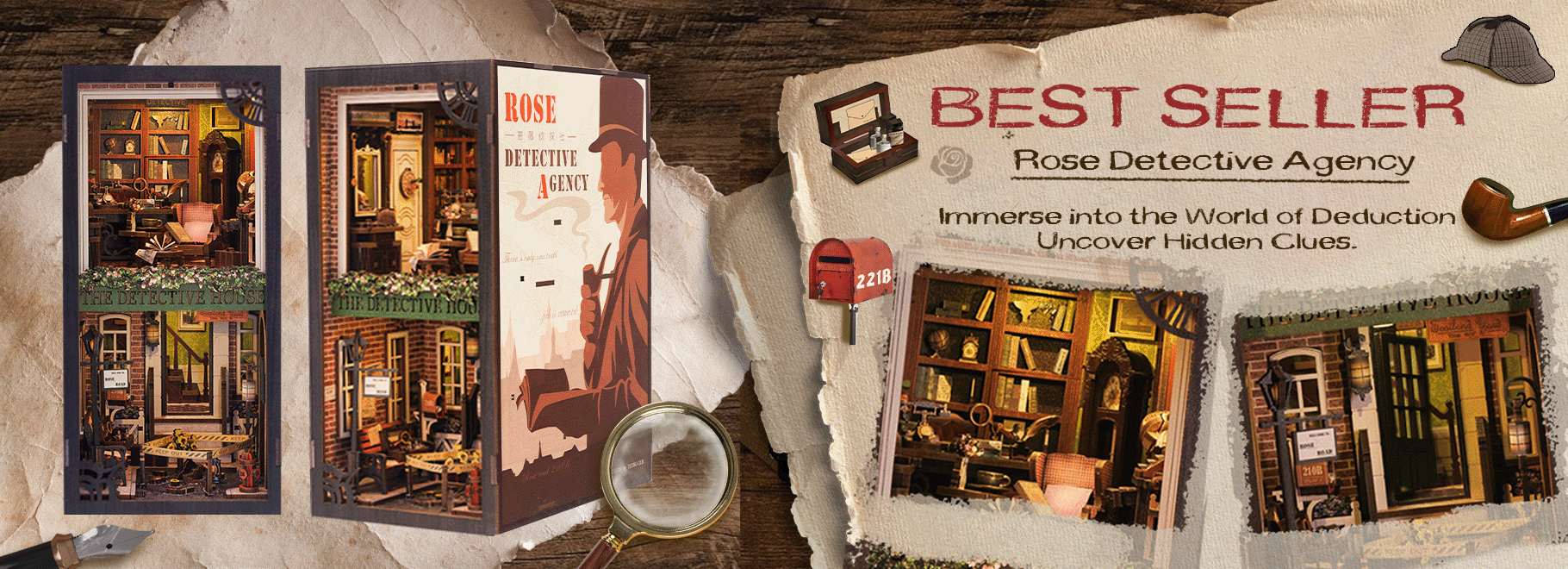 CUTEBEE Book Nook Kit Sets - Book Nook Kit