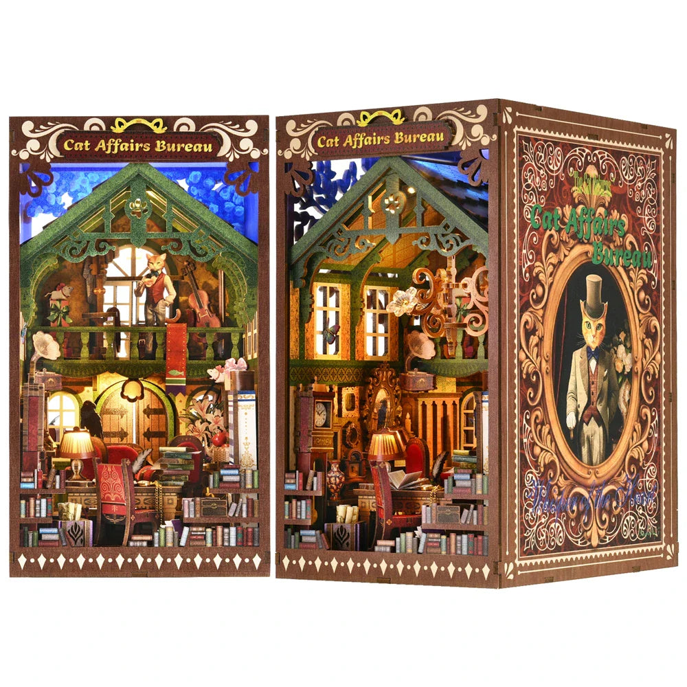 Cat Affairs Bureau Miniature Book Nook Kit