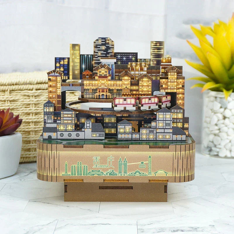 City Subway Music Box DIY Dollhouse Kit