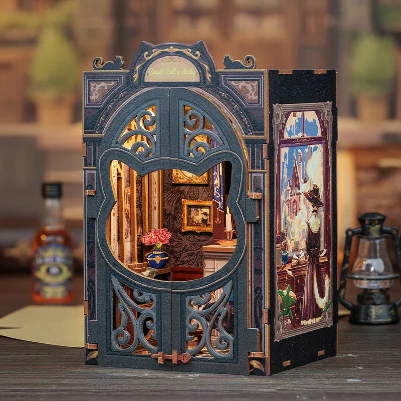 Count Cat’s Study – Wizard’s Book Nook for Magical Minds - Book Nook Kit
