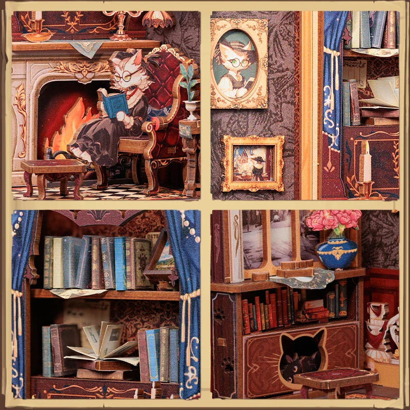 Count Cat’s Study – Wizard’s Book Nook for Magical Minds - Book Nook Kit