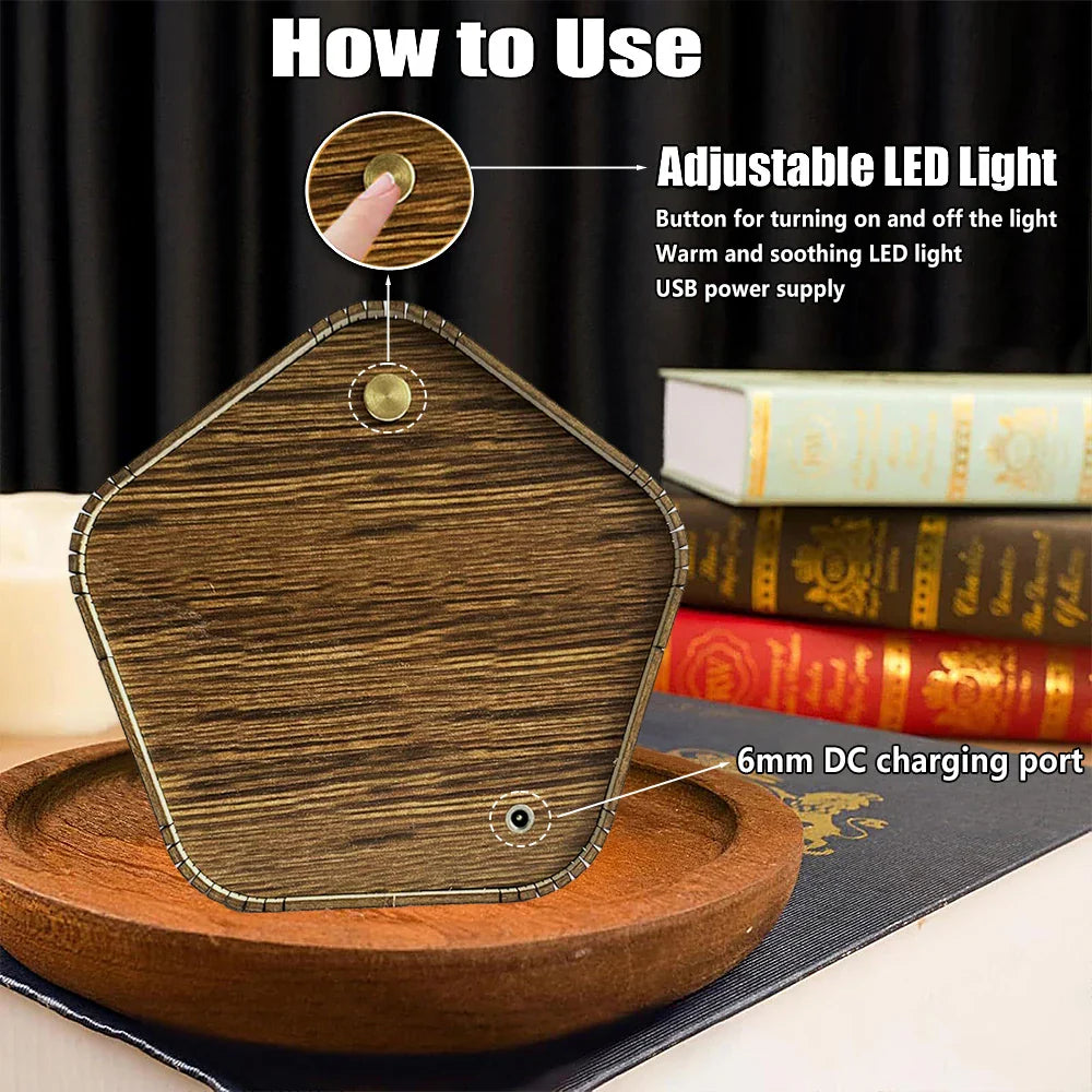 DIY Wooden Nativity Scene Night Light – Touch-Activated LED Decor Lamp