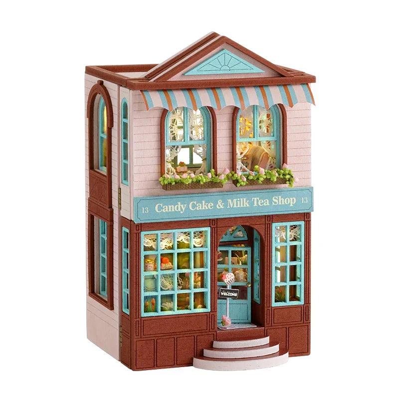 Kit de maison de poupée bricolage mignon mignbee mini villa