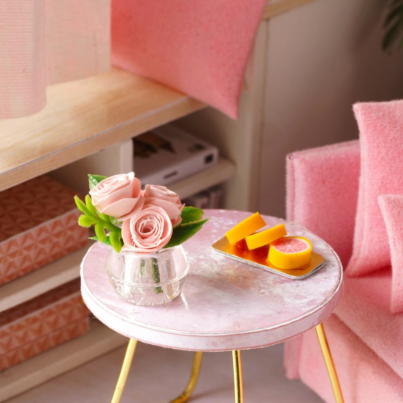 Kit de salle de poupée bricolage de rêve rose