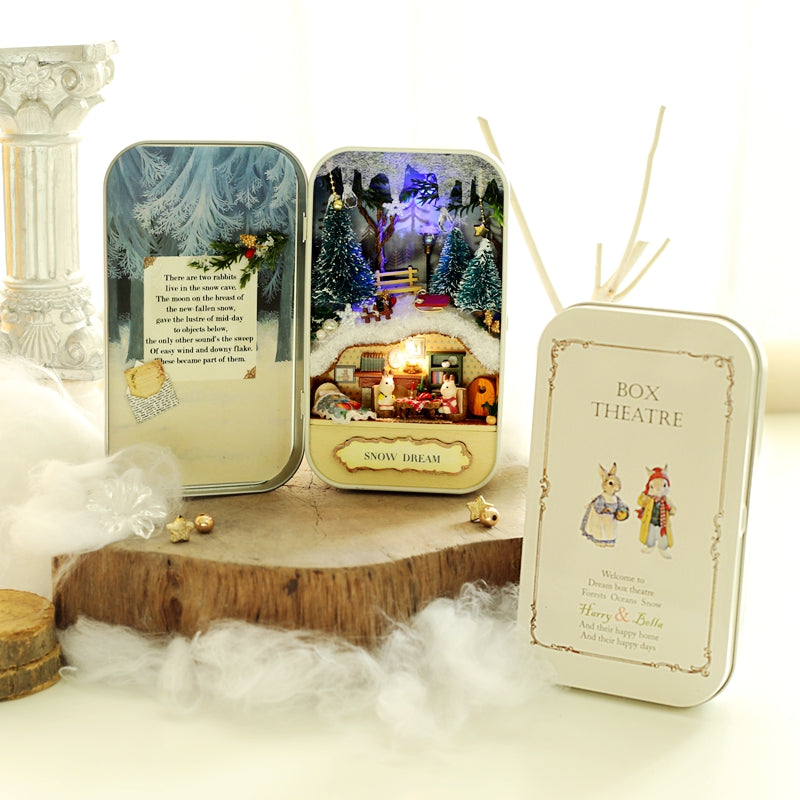 Miniature Tin Box Theatre "Snow Dream"