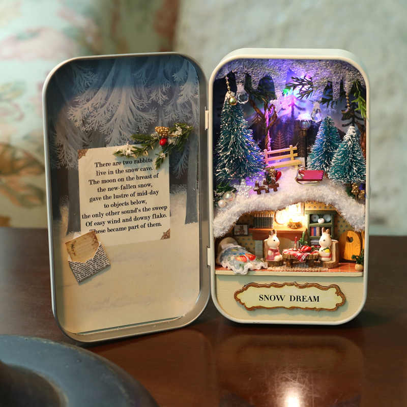Miniature Tin Box Theatre "Snow Dream"