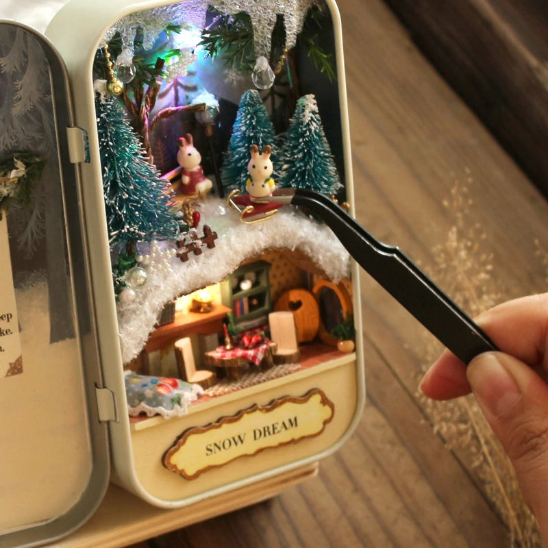 Miniature Tin Box Theatre "Snow Dream"