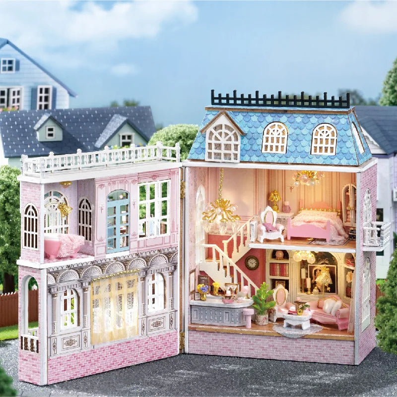 Kit de maison de poupée bricolage mignon mignbee mini villa