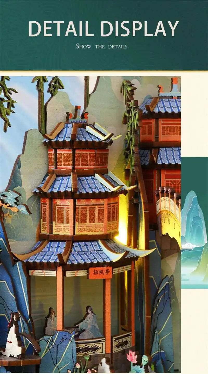 Penglai Wonderland Book Nook – Mystical Chinese Fantasy DIY Kit