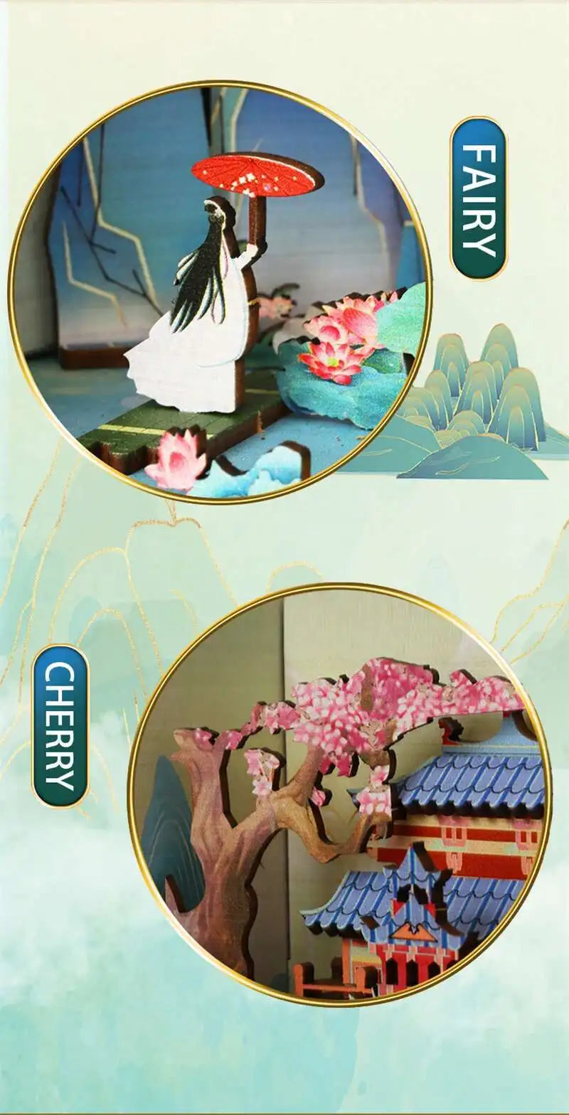Penglai Wonderland Book Nook – Mystical Chinese Fantasy DIY Kit