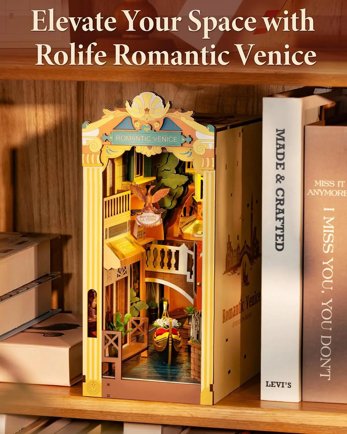 Robotime Romantic Venice Book Nook Kit - Book Nook Kit