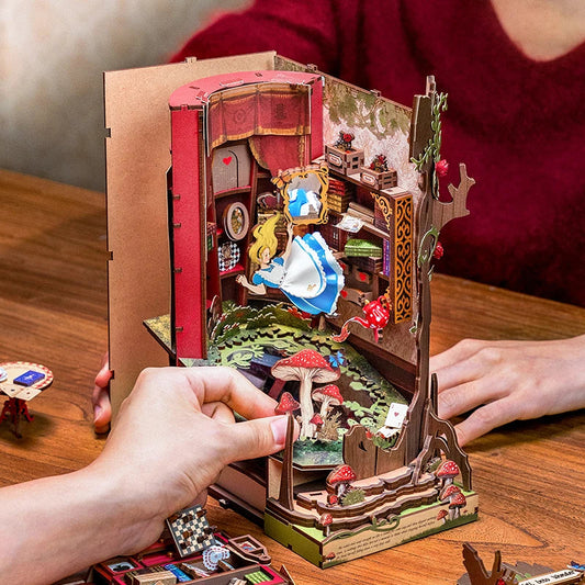 Rolife Alice in Fall into Wonder: Alice in Wonderland Inspired Book Nook Kit