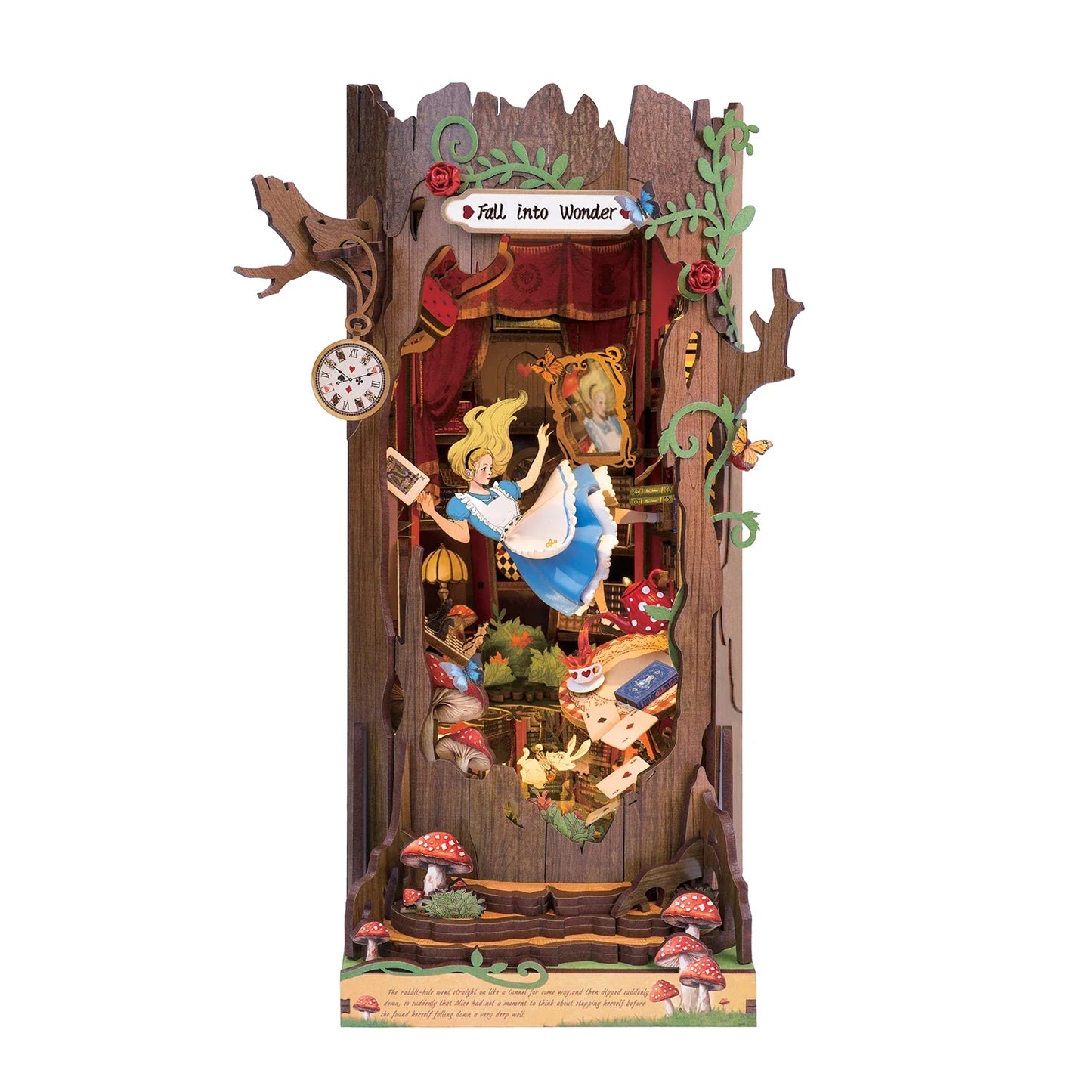 Rolife Alice in Fall into Wonder: Alice in Wonderland Inspired Book Nook Kit