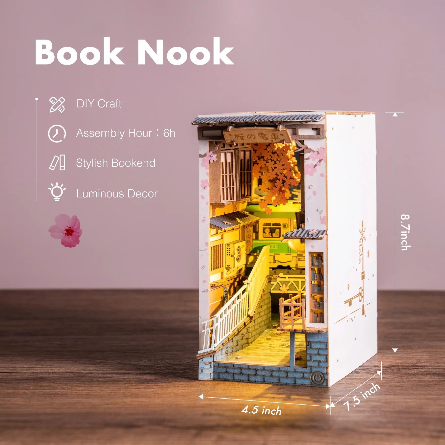 Rolife Sakura Densya TGB01 DIY Book Nook Kit - Book Nook Kit