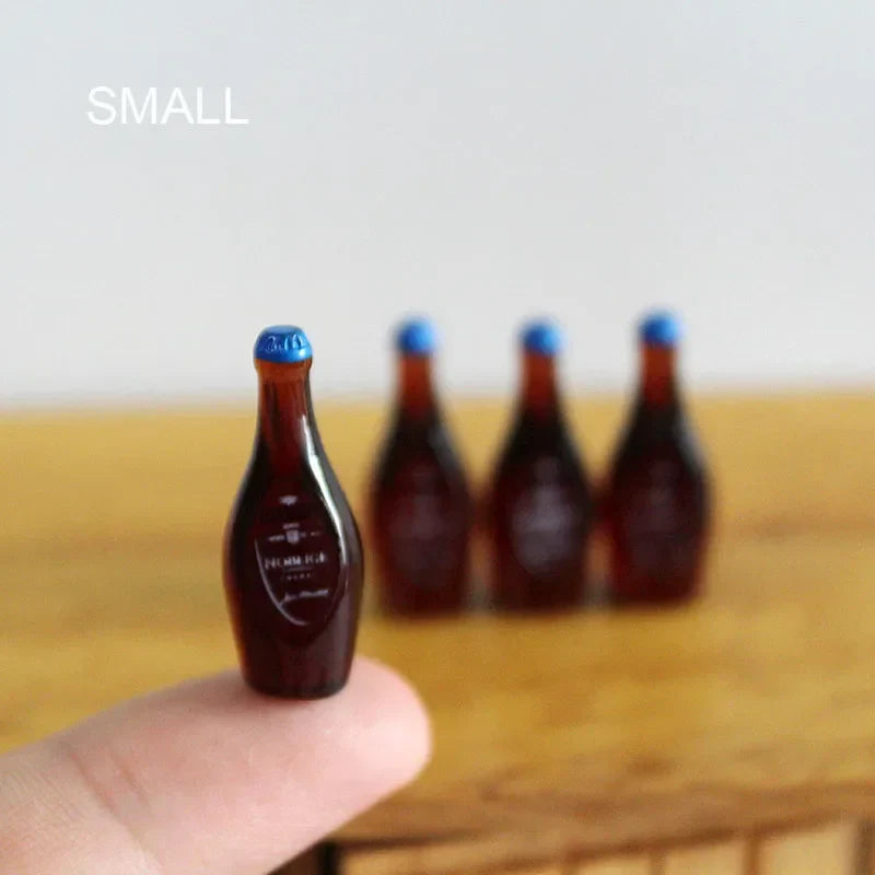 1/6 Scale Miniature Wine & Whisky Bottle Set for Dollhouse & BJD
