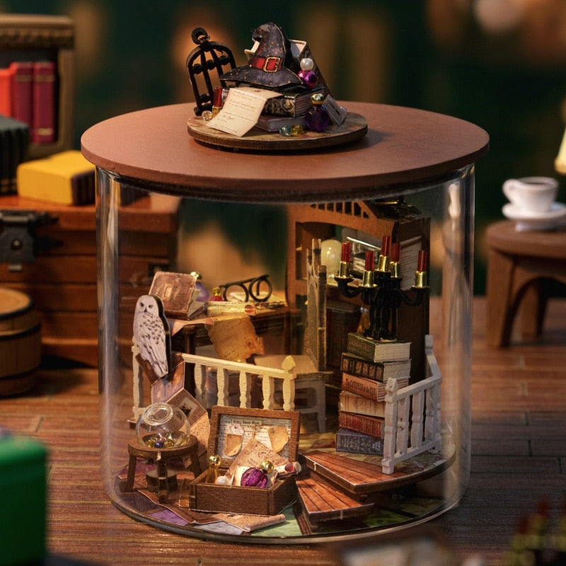 Kit de maison de poupée de bricolage en verre magique