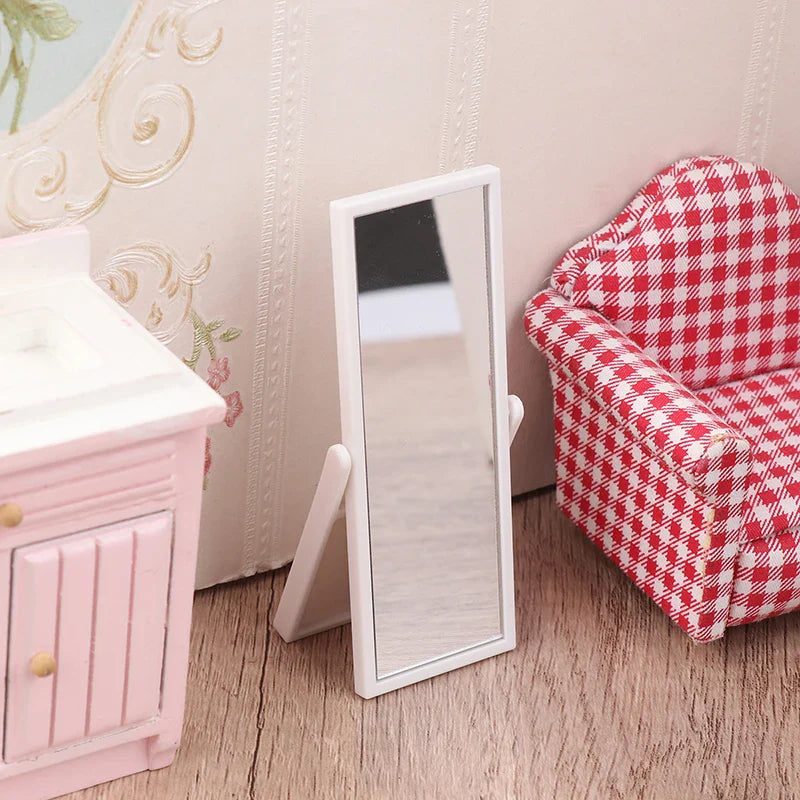 Miniature Full-Length Mirror for 1:12 Dollhouse