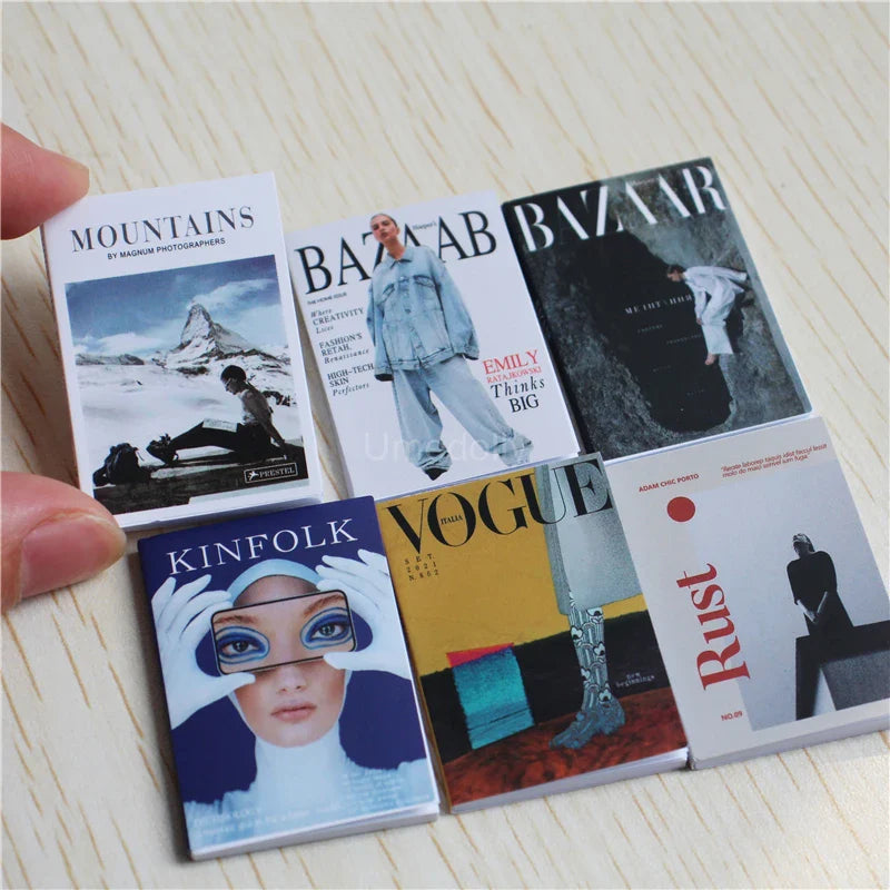 Miniature Books & Magazines – 1/6 Scale Dollhouse Decor