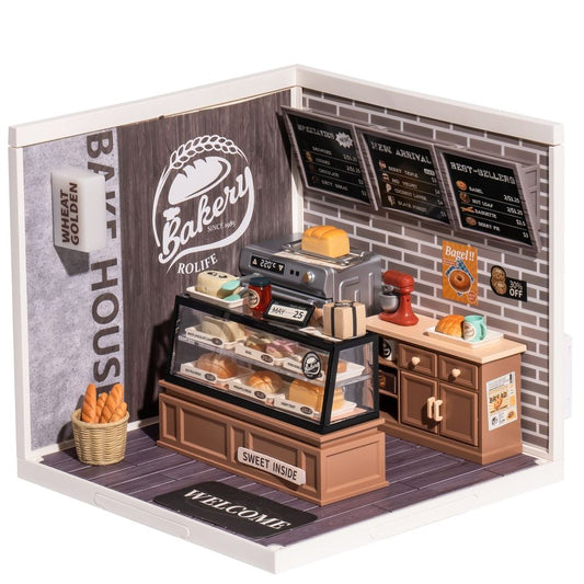 Robotime Rolife Golden Wheat Bakery DIY Dollhouse Kit