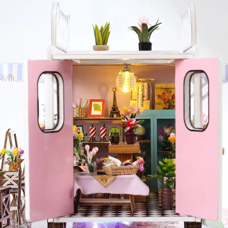 Rencontrez le kit de magasin de poupées de bricolage à fleurs