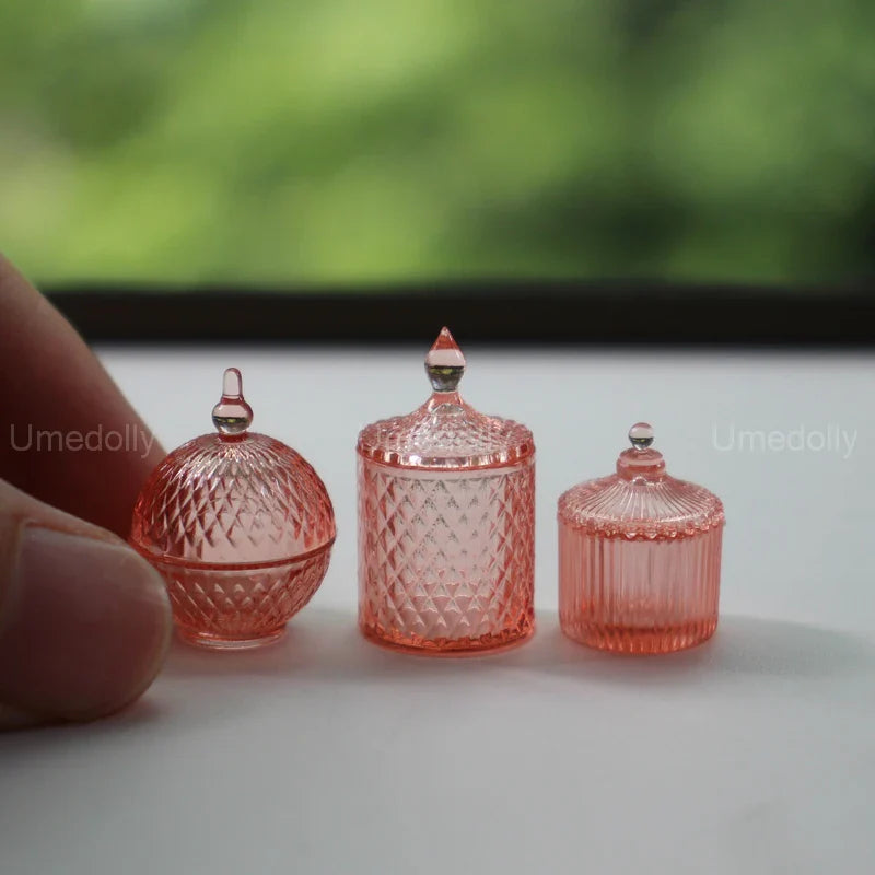 1:6 Miniature Dollhouse Glassware Set – Decanters & Cups