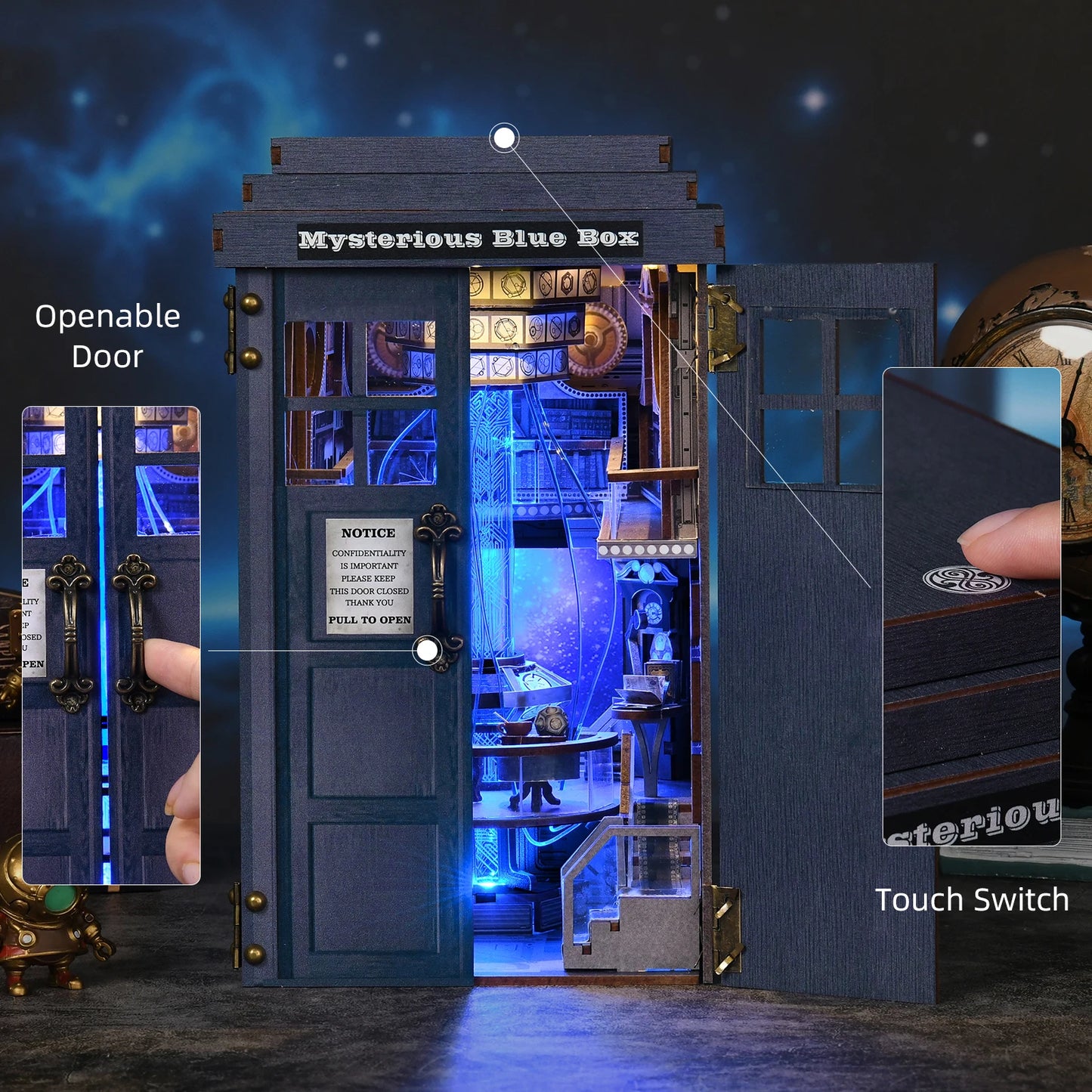 Doctor Who DIY Book Nook Kit - Mysterious Blue Box
