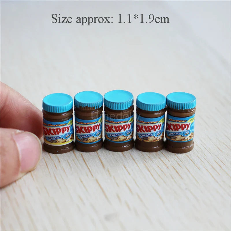 Miniature Branded Spread Bottle Set (5PCS) – 1/6 & 1/12 Scale