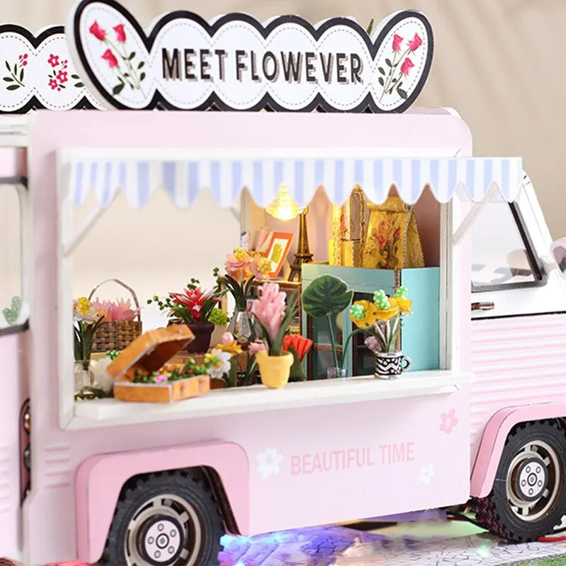 Rencontrez le kit de magasin de poupées de bricolage à fleurs