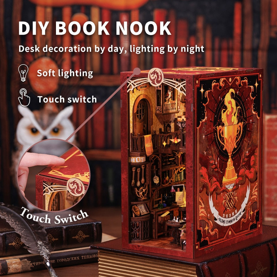 Kit de coix de livre de bricolage mignon de la flamme de flamme bricolage