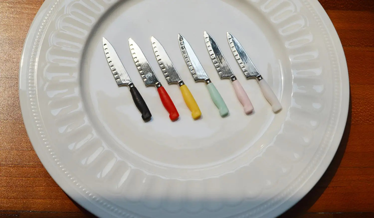 1:6 Miniature Kitchen Knife Set for Dollhouse Decor