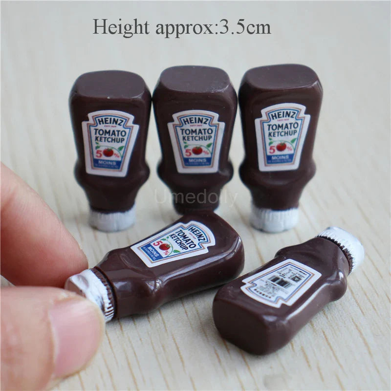 Miniature Branded Spread Bottle Set (5PCS) – 1/6 & 1/12 Scale