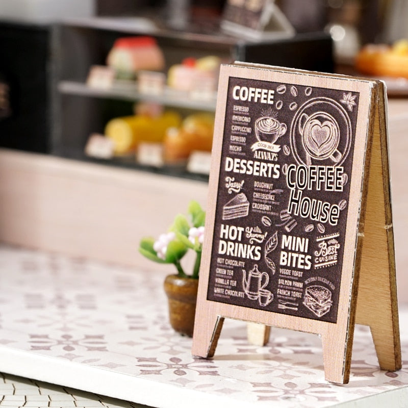 Kit de maison de poupée bricolage à cafés tranquille