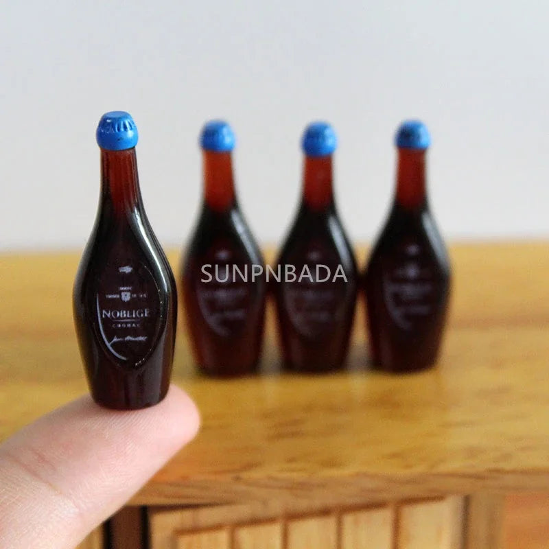 1/6 Scale Miniature Wine & Whisky Bottle Set for Dollhouse & BJD