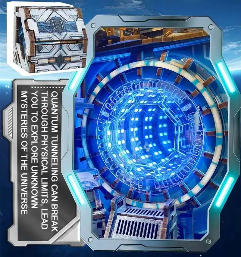 Sci-fi Planetary Era DIY Wooden Book Nook Figurines Miniature Kits Bookshelf Home Bookend Decoration For Adult Handmade Gifts