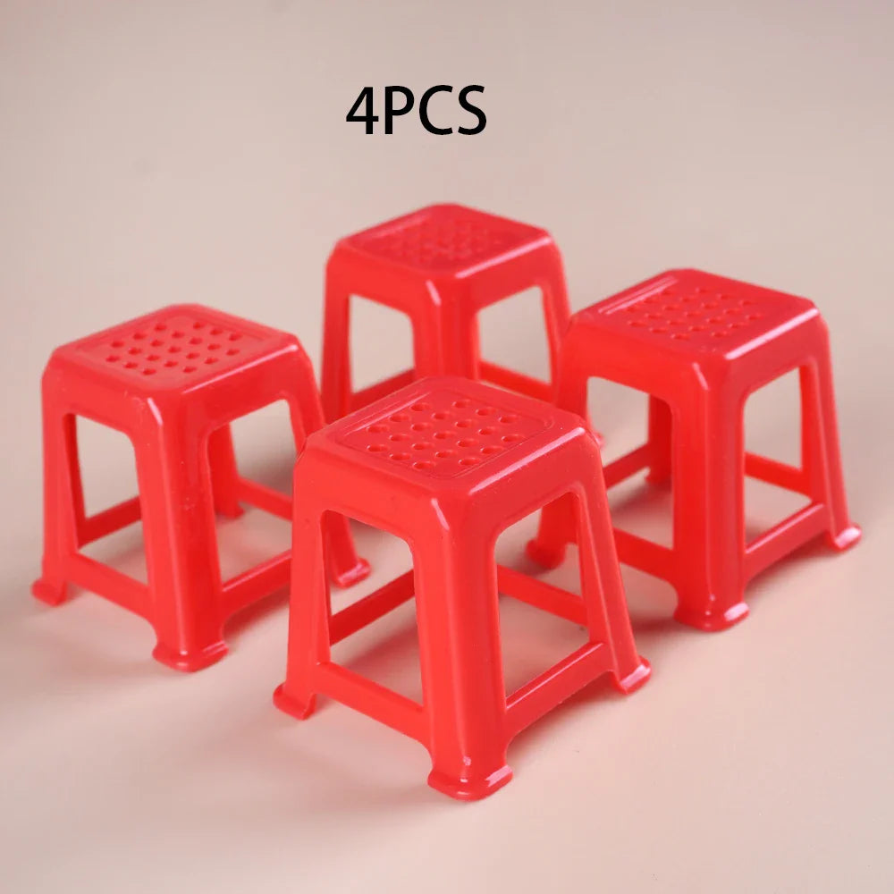 Mini Mahjong Table Set – 1:12 Scale Dollhouse Furniture