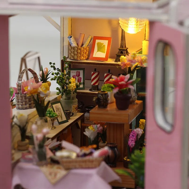 Rencontrez le kit de magasin de poupées de bricolage à fleurs