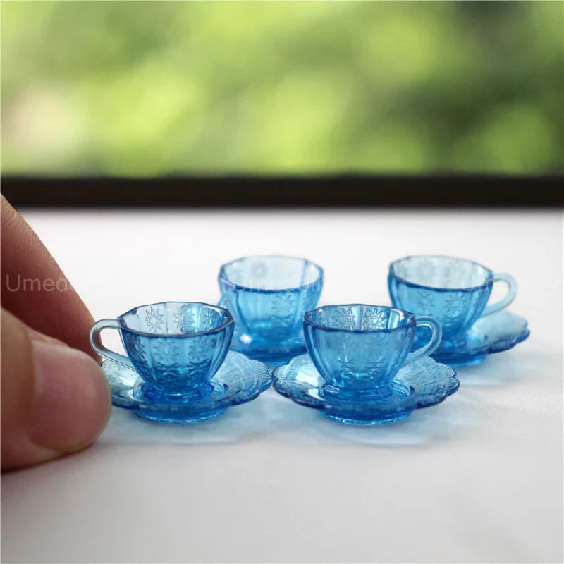 1:6 Miniature Dollhouse Glassware Set – Decanters & Cups