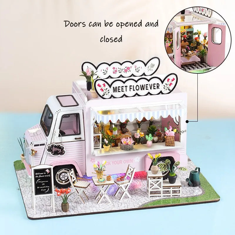 Rencontrez le kit de magasin de poupées de bricolage à fleurs