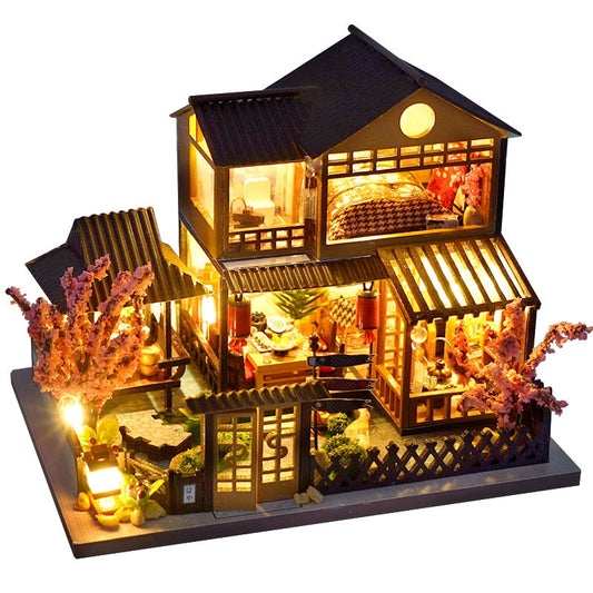 Japanese Greenhouse Garden House DIY Dollhouse Kit