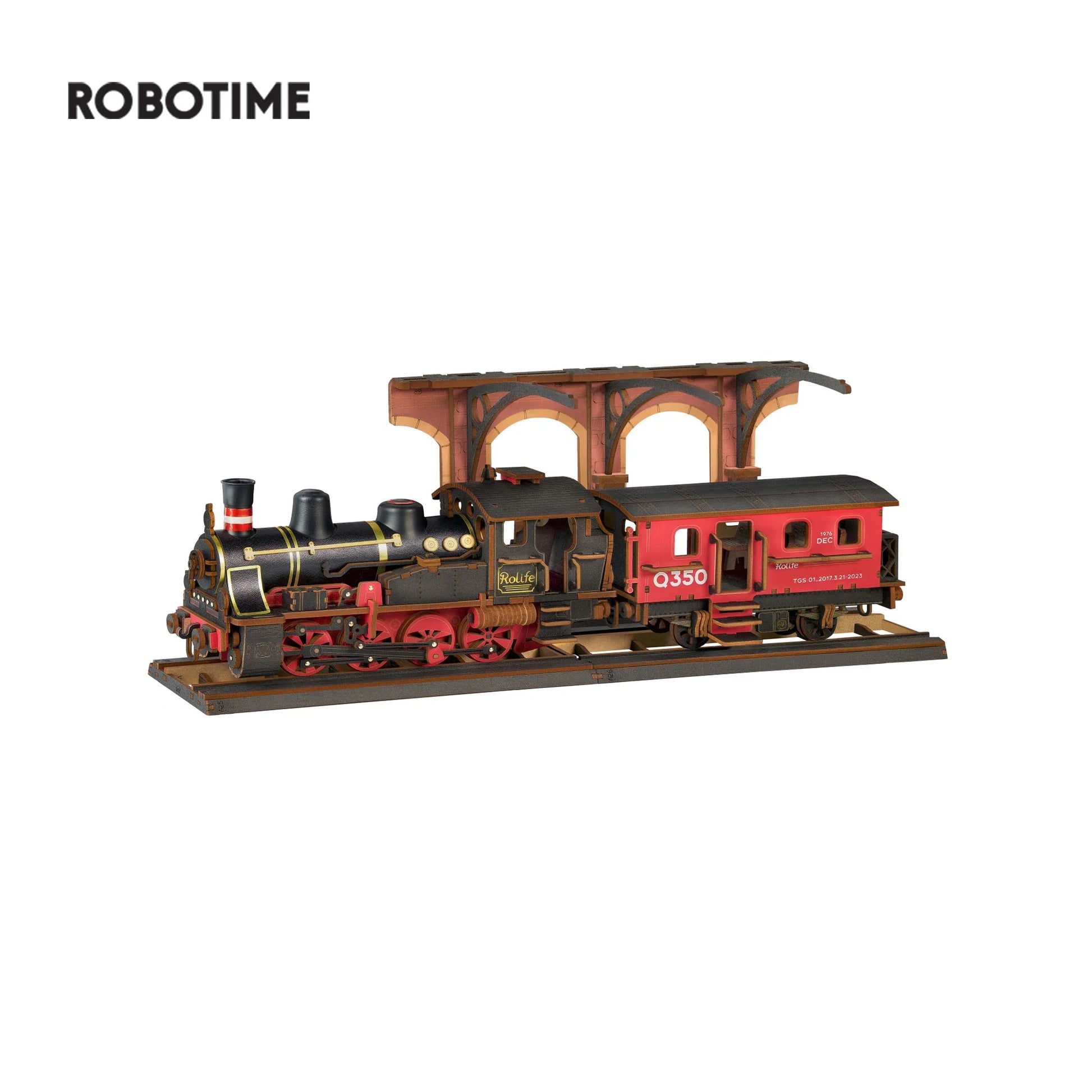 Steam Journey 3D Wooden Train Puzzle by Rolife - Book Nook Kit