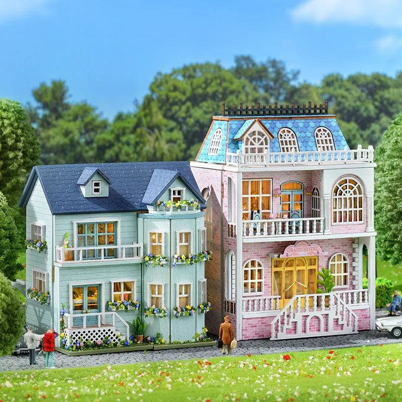 Kit de maison de poupée bricolage mignon mignbee mini villa