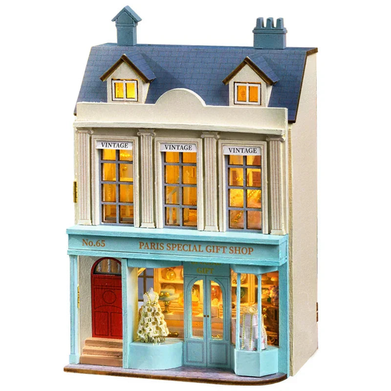 Kit de maison de poupée bricolage mignon mignbee mini villa