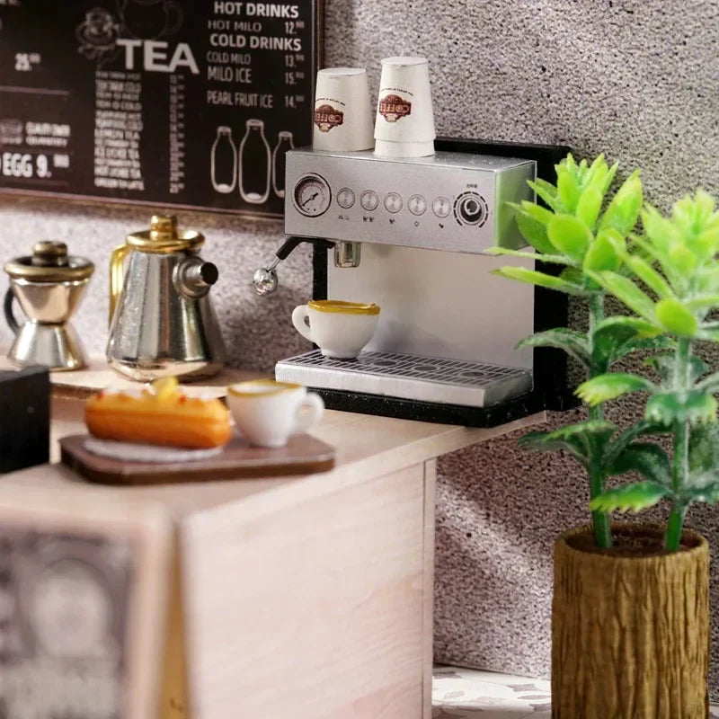 Kit de maison de poupée bricolage à cafés tranquille