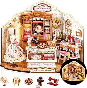 Miniature House Kit - shop DIY Dollhouse - DIY miniature house kit displayed on a white background