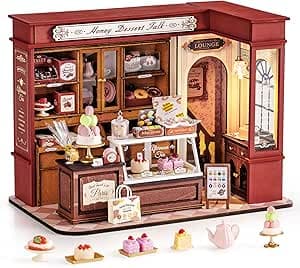 Miniature House Kit - vintage DIY Dollhouse - DIY miniature house kit displayed on a white background