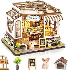 Miniature House Kit - shop DIY Dollhouse - DIY miniature house kit displayed on a white background