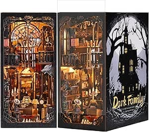 DIY Book Nook Kit - Bookshelf Insert Decor - DIY miniature house kit displayed on a white background