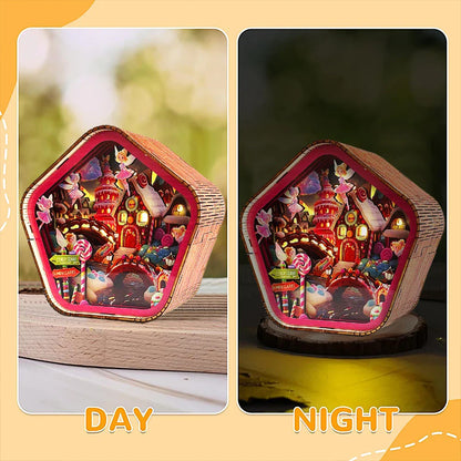 Candy Fairy Gingerbread House 3D Wooden Puzzle Night Light  